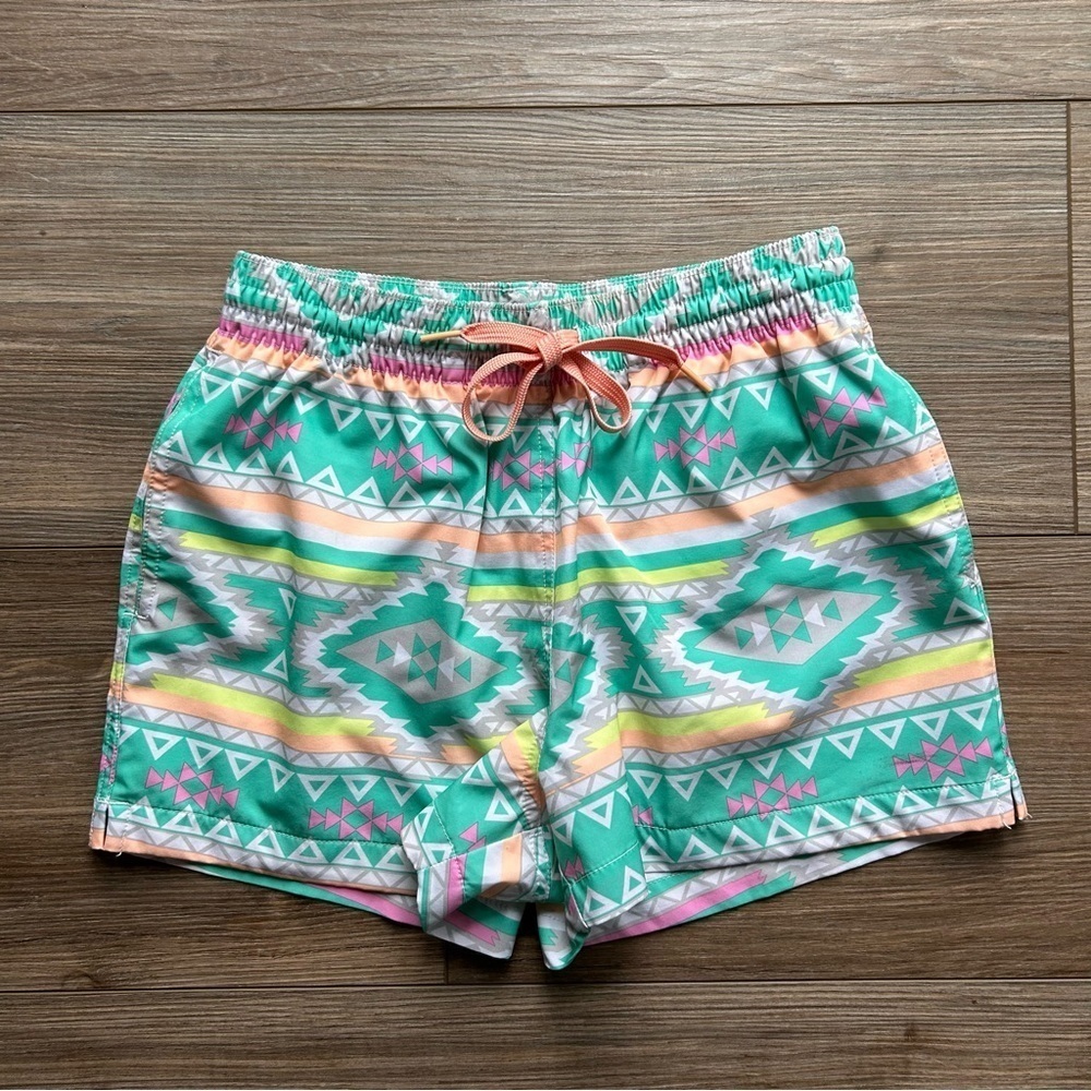 Chubbies | Geometric Patterned 4" Swim Trunks (Small)